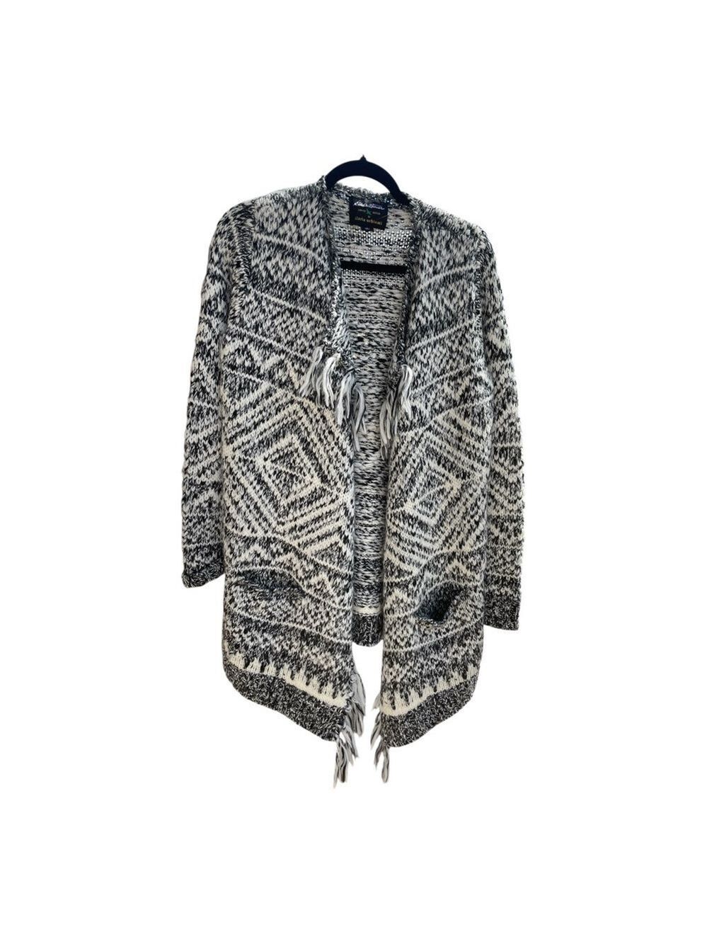 Eddie Bauer Limited Edition Bronson Open Cardigan, w/Ilaria Urbinati, Size M.